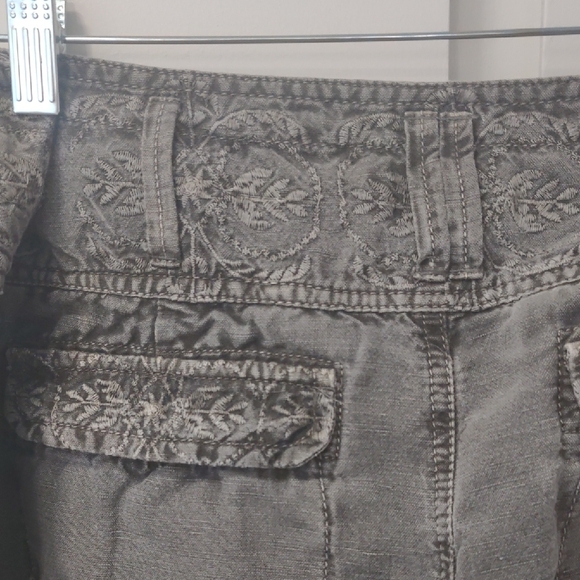 Sundance Charcoal Cargo Pants with Embroidered Detail - Picture 5 of 8